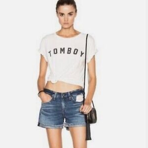 RAG & BONE BOYFRIEND DENIM SHORTS IN WOODSTOCK SIZE 31